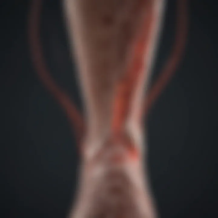 Visual representation of nerve pathways affected by neuropathy.