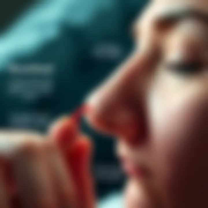 Diagram depicting nosebleed causes