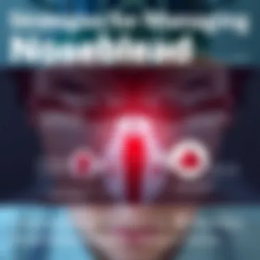 Infographic on management of nosebleeds