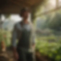 A lush organic farm showcasing diverse crops.