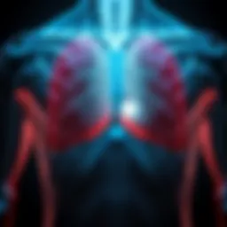 Illustration of pectus excavatum highlighting the sunken sternum
