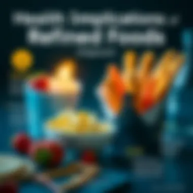 Infographic illustrating health impacts of refined foods