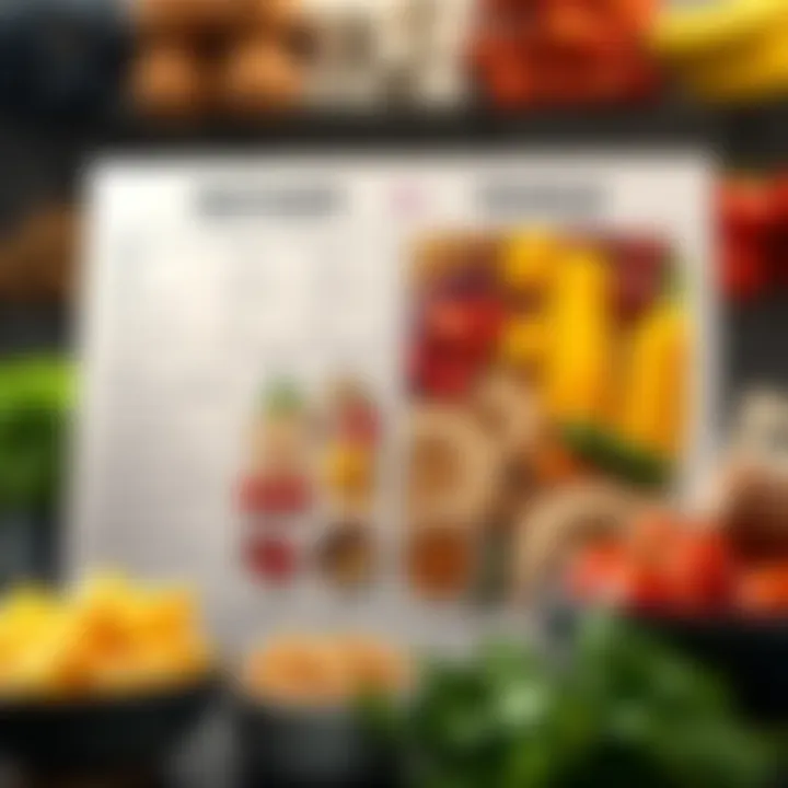 Nutritional comparison chart of refined and whole foods