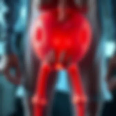 Illustration depicting common symptoms of scrotal infections.