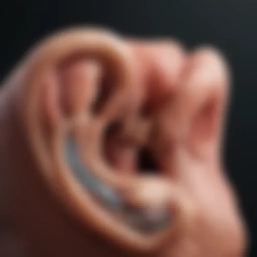 Illustration depicting the inner ear anatomy related to sensorineural hearing loss
