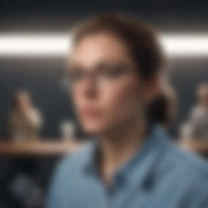 A person engaged in cognitive-behavioral therapy