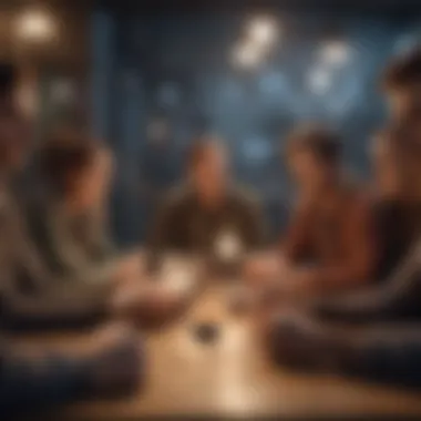 A group discussion illustrating support systems