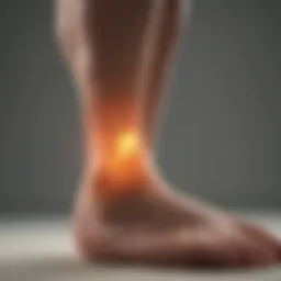 Close-up of swollen ankles illustrating edema in the elderly