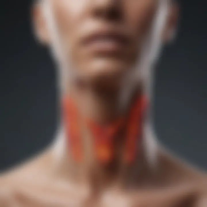 Visual representation of various treatment options for thyroid gland pain
