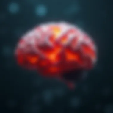 Illustration of the brain highlighting areas impacted by antidepressant treatment