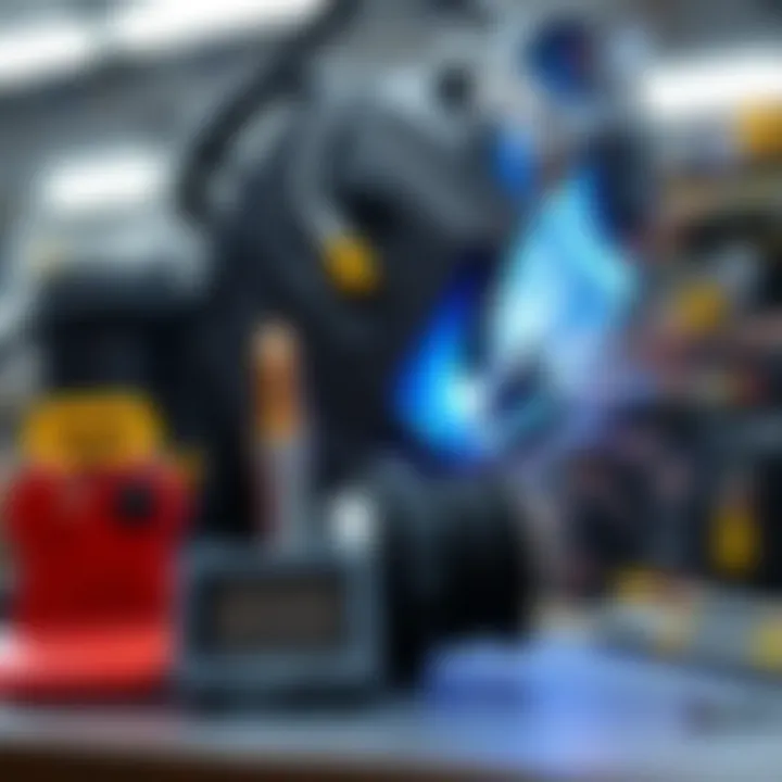 A visual representation of welding safety equipment and measures.