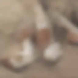 Close-up view of yellowing toenails resting on a wooden surface